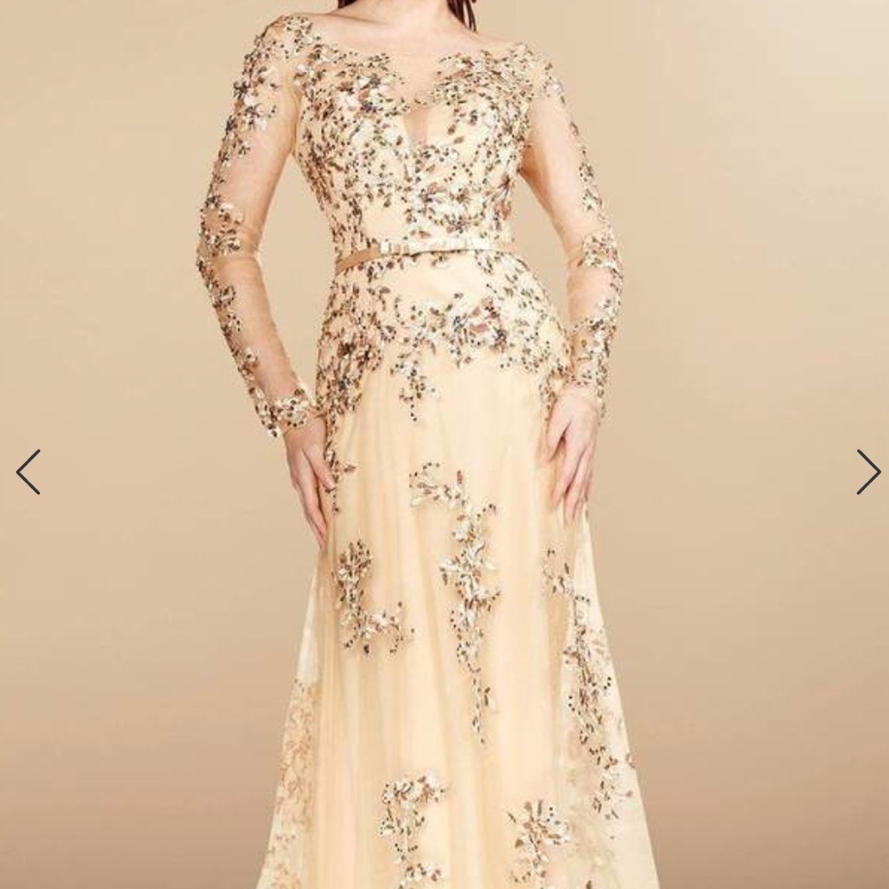 Elegant illusion evening gown